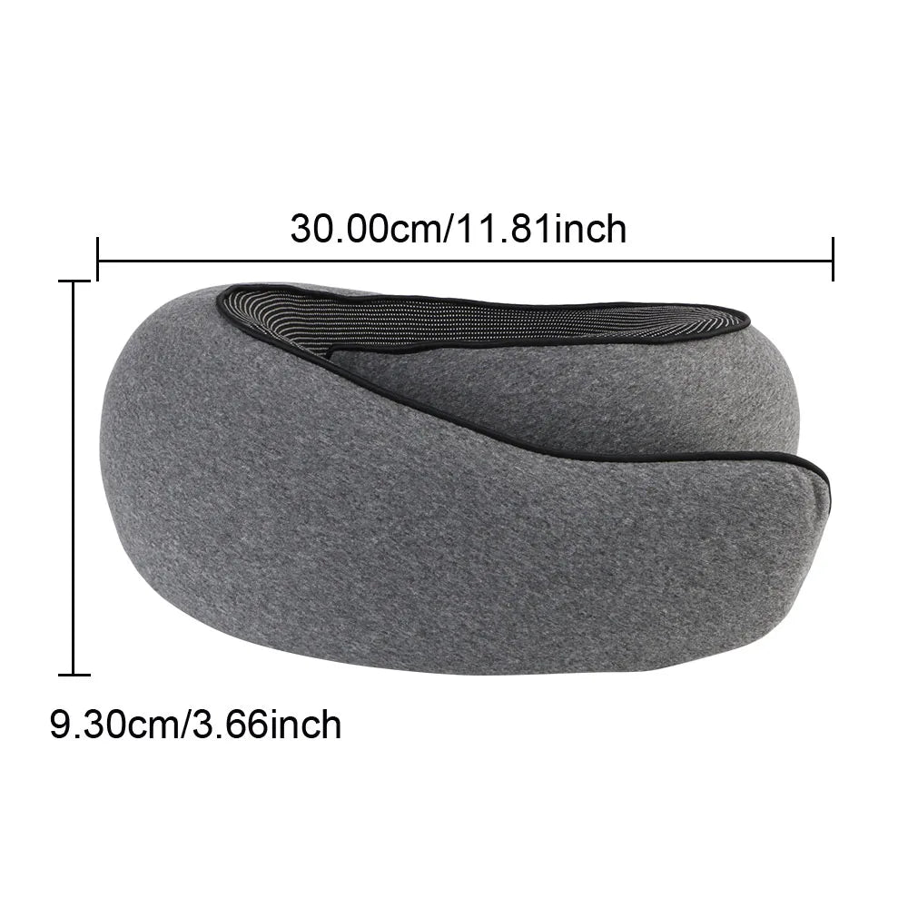 Memory Foam Portable U-Shaped Travel Pillow for Neck Support and Comfort During Breaks