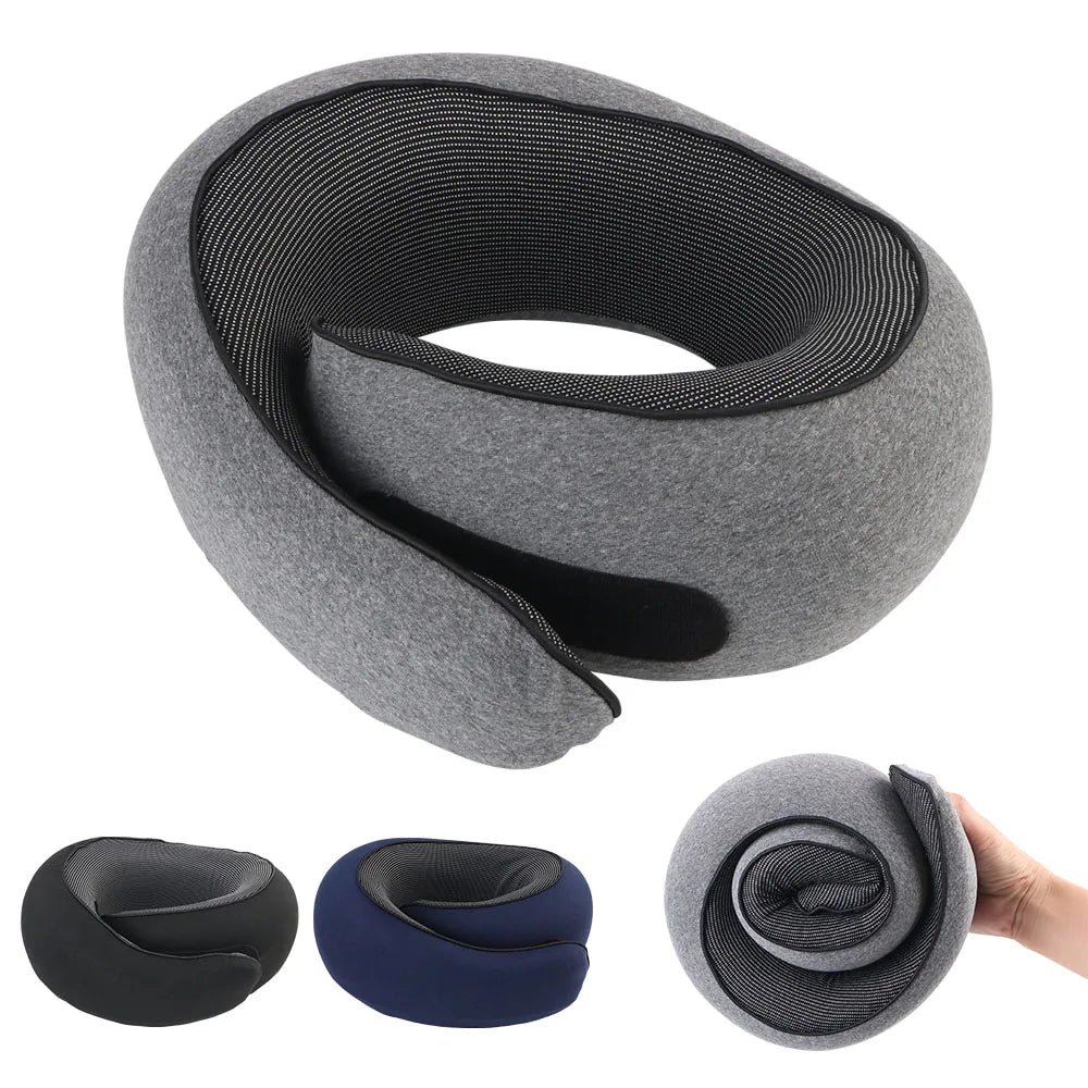Memory Foam Portable U-Shaped Travel Pillow for Neck Support and Comfort During Breaks